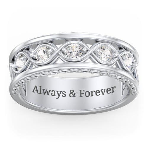 Men’s 5-Stone Infinity Ring