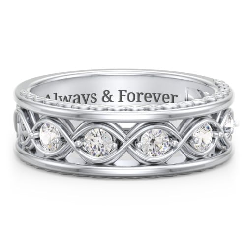 Men’s 5-Stone Infinity Ring