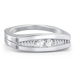 Men’s Squared Ring with Gemstones