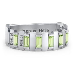 Men's 6-Stone Vertical Baguette Ring
