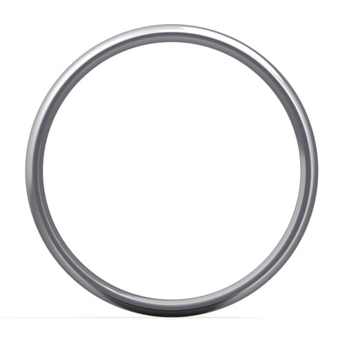 Men's Half Round Comfort Fit Wedding Band - 4mm Width