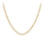 Men's 20" Figaro Chain Necklace in Yellow Stainless Steel - 5mm
