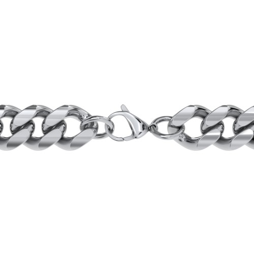 Men's 22" Cuban Chain Necklace in Stainless Steel - 10mm
