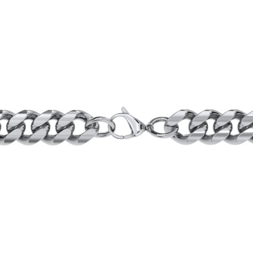 Men's 22" Cuban Chain Necklace in Stainless Steel - 8mm