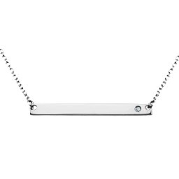 Classic Name Bar Pendant with Accent