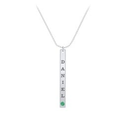 Multi Vertical Birthstone Bar Pendant - 1 Bar