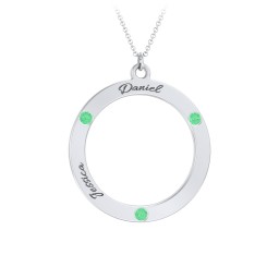 Circle Birthstone Pendant