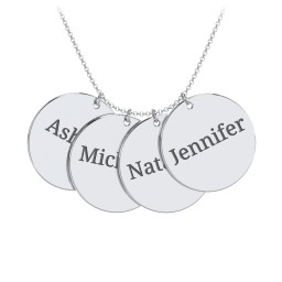 Engravable Name 4 Disc Pendant
