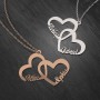 Interlocked In Love Heart Name Necklace