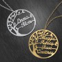Family Tree Cutout Necklace