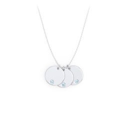 Engravable Disc Sorority Pendant with Birthstone