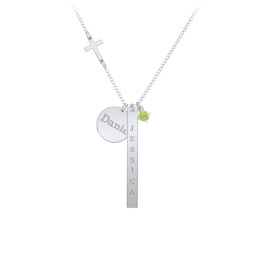 Milestone Necklace with Cross Charm