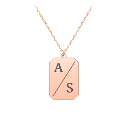 2 Engravable Tag Charm Necklace
