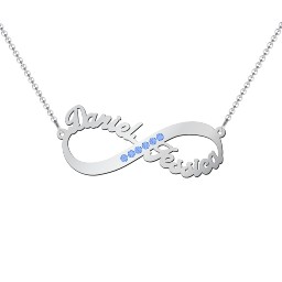 Infinity Name Necklace with Accents