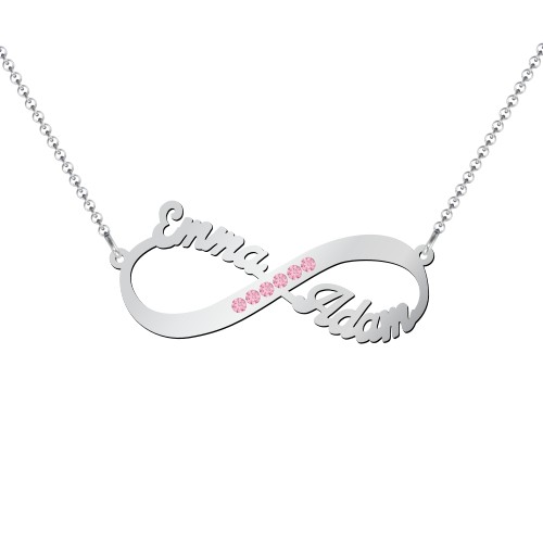Infinity Name Necklace with Accents