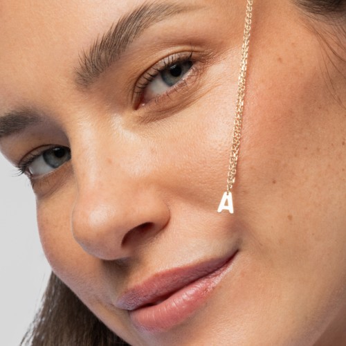 Initial Necklace with 1 Letter - Modern