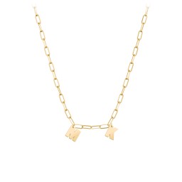 Initial Necklace with 2 Letters - Modern