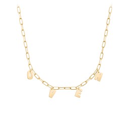 Initial Necklace with 4 Letters - Modern