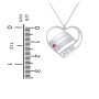 Engravable "Mom" Heart 2-5 Birthstone Necklace