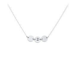 Engravable Initial 3 Disc Pendant