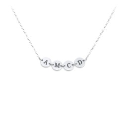 Engravable Initial 4 Disc Pendant