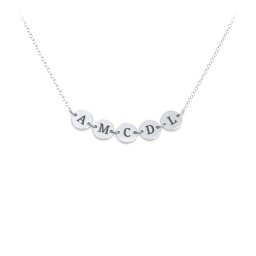 Engravable Initial 5 Disc Pendant