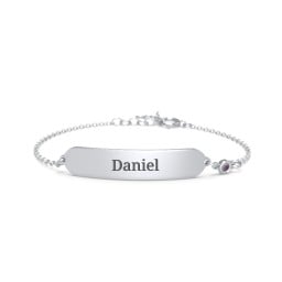 Kids and Baby Engravable Bracelet with Birthstone