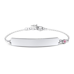 Engravable Classic Bracelet with Birthstone