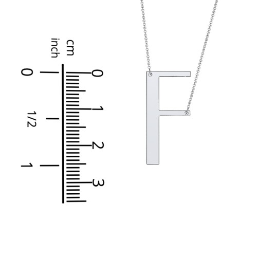 Engravable Asymmetrical Initial Necklace - F