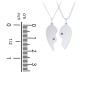Engravable Split Heart Couples Necklace Set with Birthstones