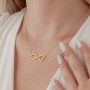 Engravable Two Name Infinity Necklace