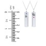 Engravable Floral Bar Necklace Set with Birthstones