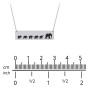 Engravable Mama Elephant Bar Necklace with 3 Calves