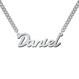 Personalized Name Necklace with Open Curb Chain