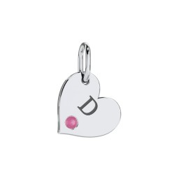 Engravable Sideways Heart Charm