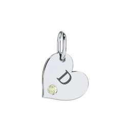 Engravable Sideways Heart Charm