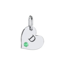 Engravable Sideways Heart Charm