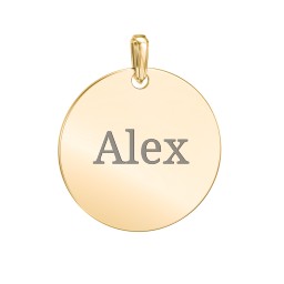 Men's Engravable Disc Pendant