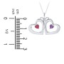 Gemini Touching Hearts Engraved 2 Stone Necklace