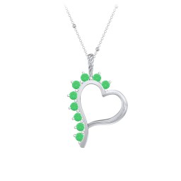 Shepherd Floating Gemstone Heart Pendant