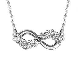 Horizontal Infinity Pendant with 6 Stones