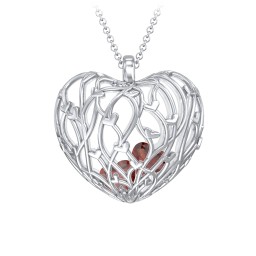 Organic Caged Hearts Pendant