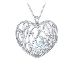 Organic Caged Hearts Pendant