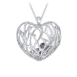 Organic Caged Hearts Pendant