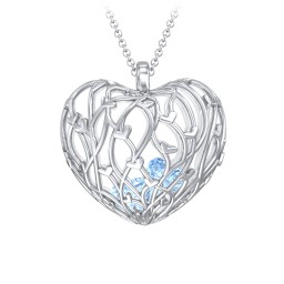 Organic Caged Hearts Pendant