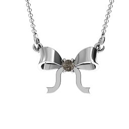 Put A Bow On It Pendant in 925 Sterling Silver with Smokey Quartz
