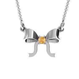 Put A Bow On It Pendant in 925 Sterling Silver with Citrine