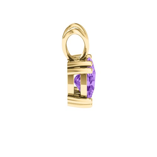 Angelic Oval Cut Pendant – 18K Gold Plated Silver with Amethyst