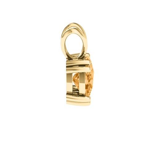 Angelic Oval Cut Pendant – 18K Gold Plated Silver with Citrine