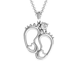 Baby's Feet Personalized Pendant